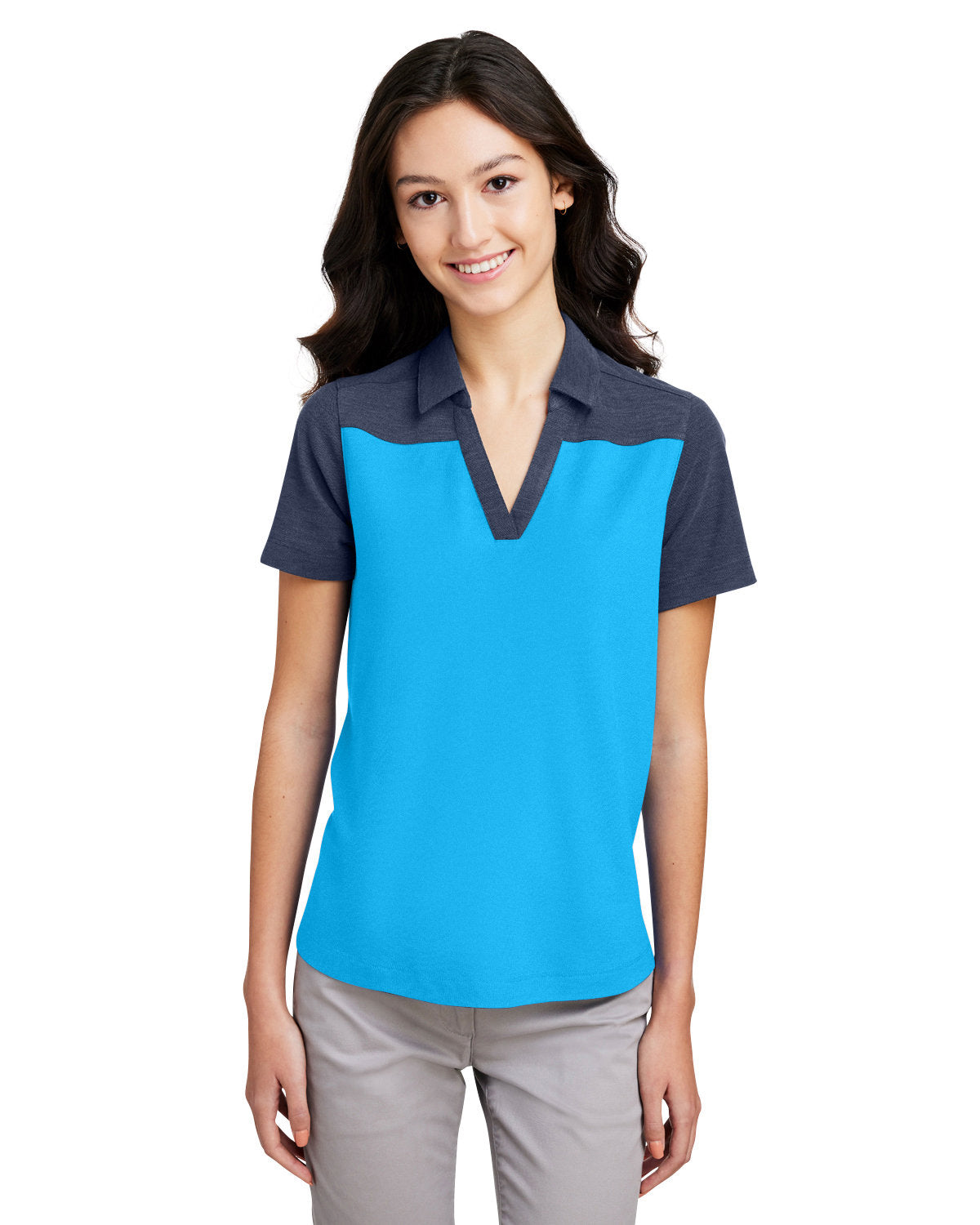 CORE365 Ladies' Fusion ChromaSoft Colorblock Polo CE112CW