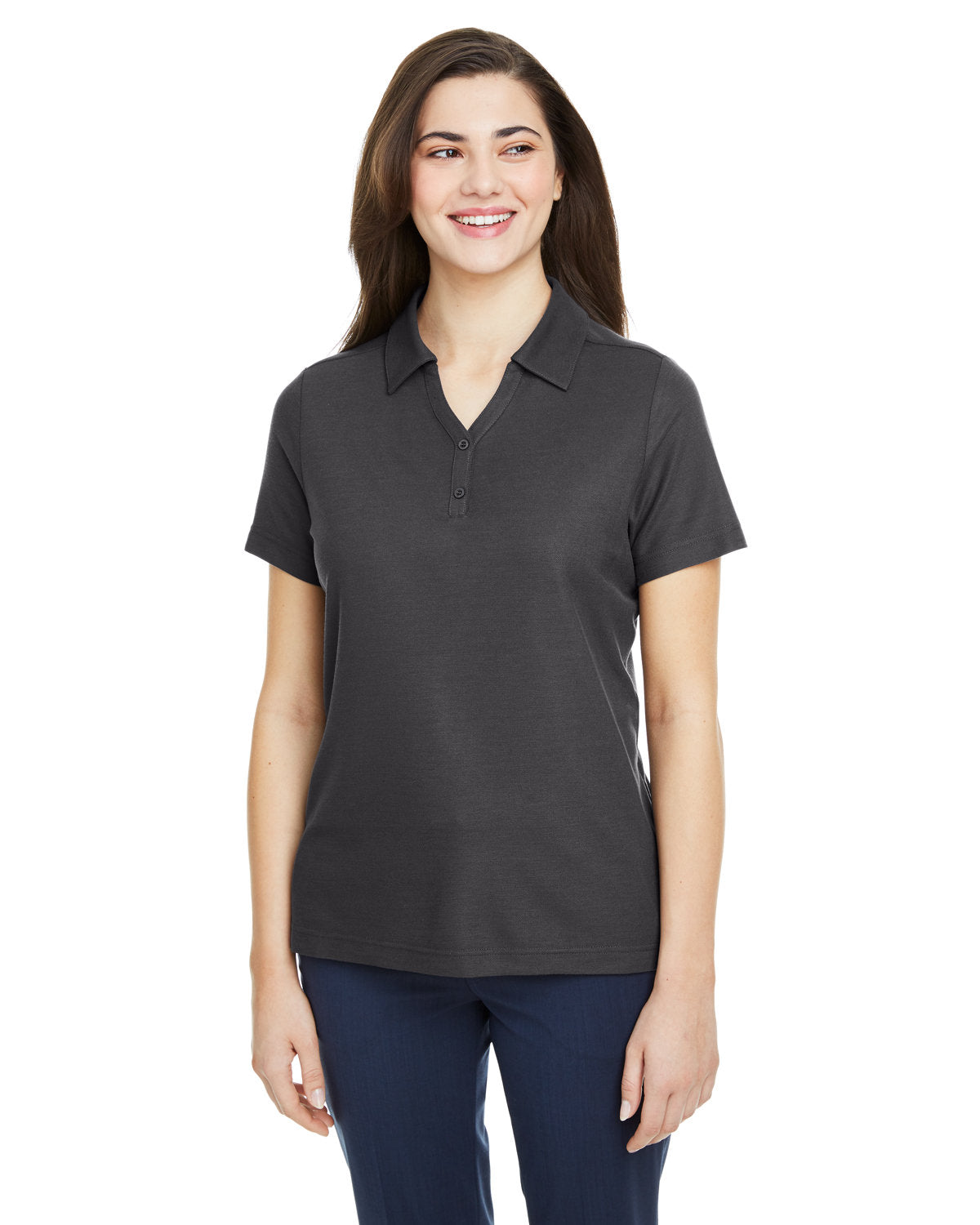 CORE365 Ladies' Fusion ChromaSoft™ Pique Polo CE112W CARBON