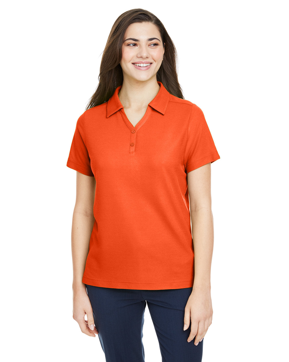 CORE365 Ladies' Fusion ChromaSoft™ Pique Polo CE112W CAMPUS ORANGE