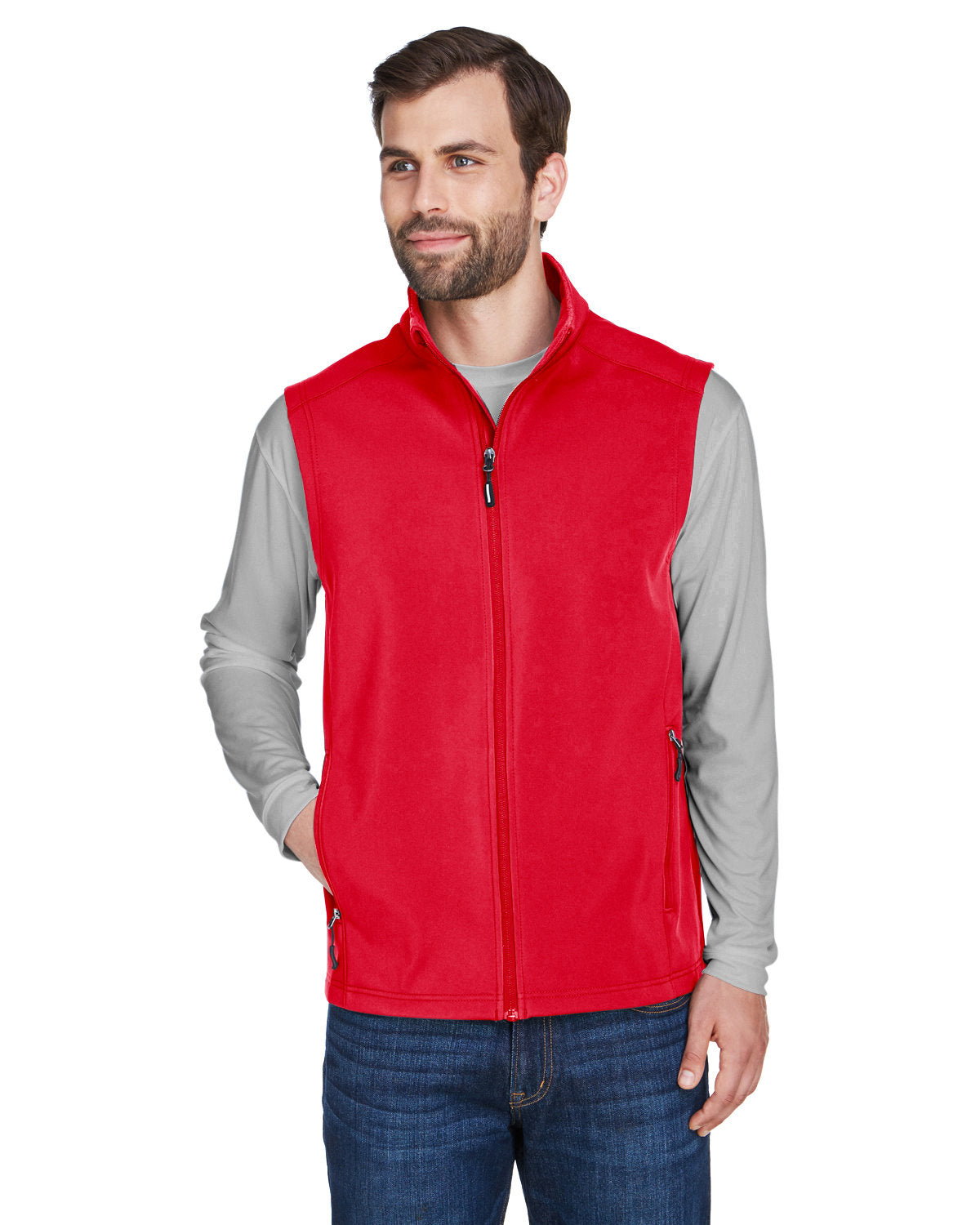 CORE365 Men's Cruise Two-Layer Fleece Bonded Soft Shell Vest CE701