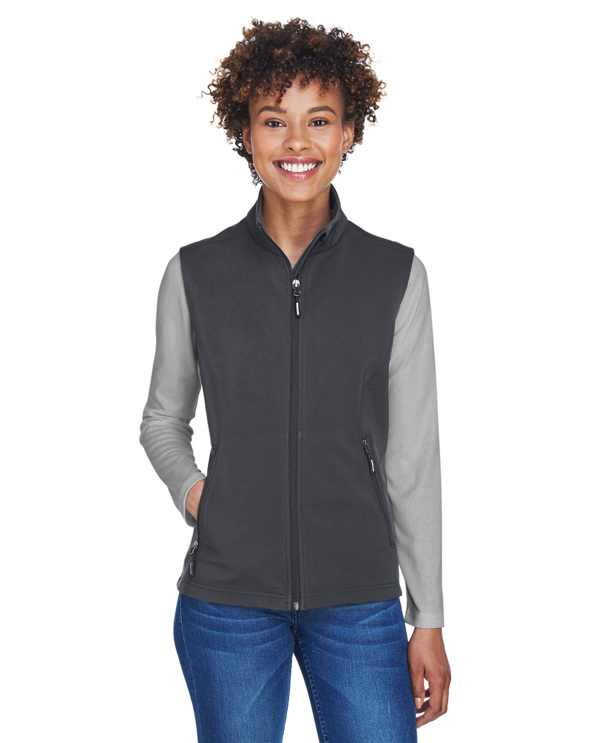 CORE365 Ladies' Cruise Two-Layer Fleece Bonded Soft Shell Vest CE701W