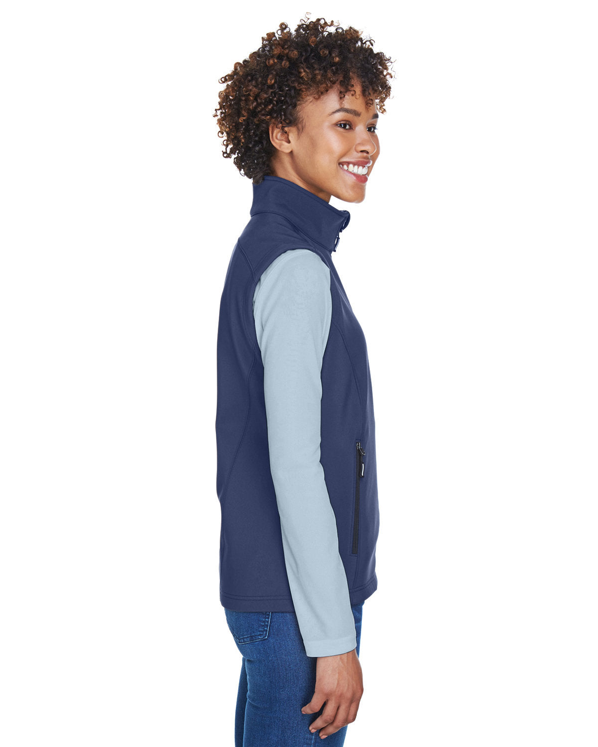 CORE365 Ladies' Cruise Two-Layer Fleece Bonded Soft Shell Vest CE701W