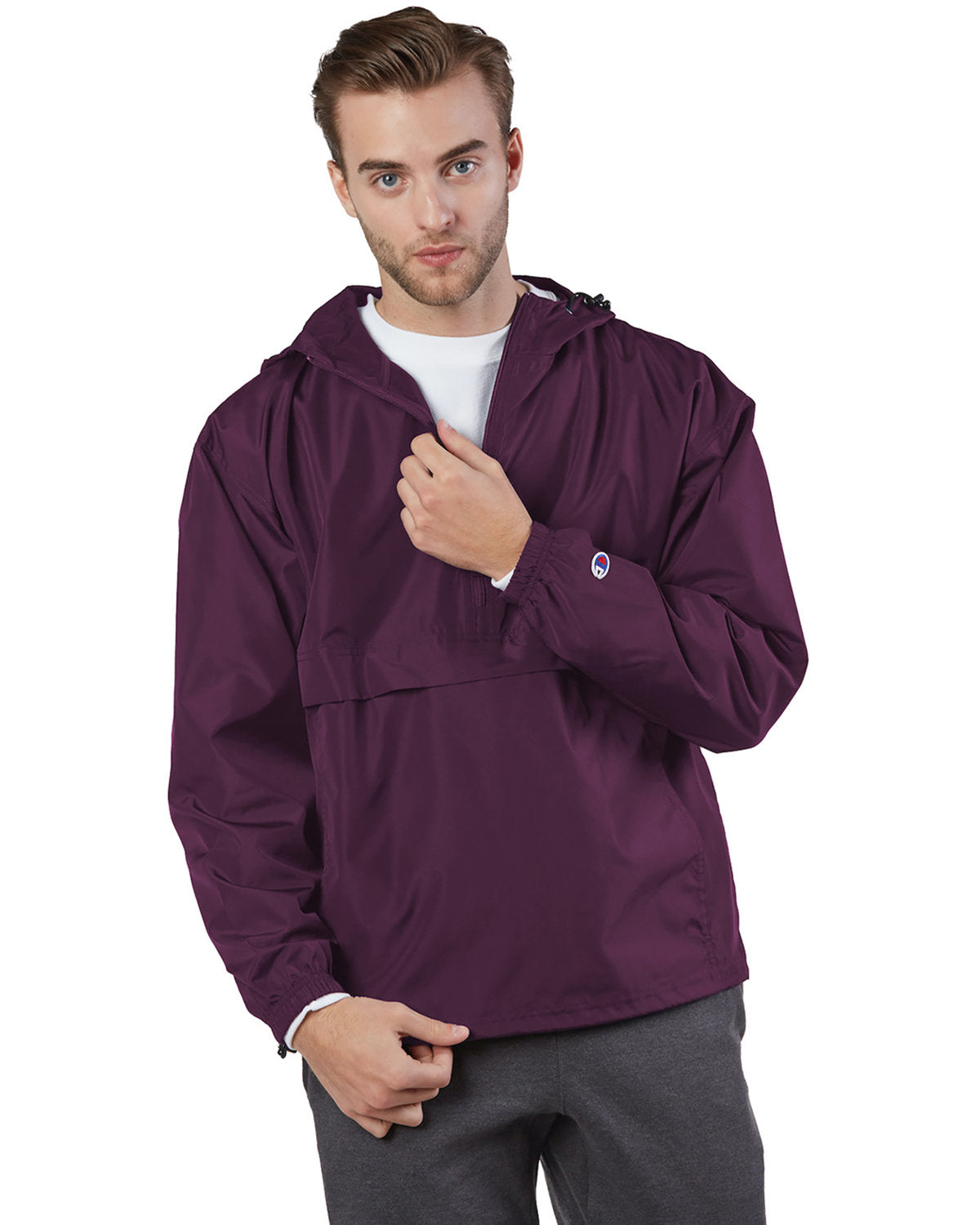 Champion Adult Packable Anorak Quarter-Zip Jacket CO200