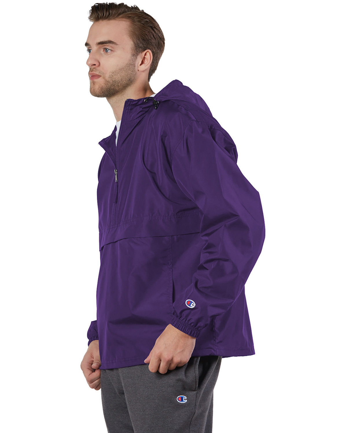 Champion Adult Packable Anorak Quarter-Zip Jacket CO200