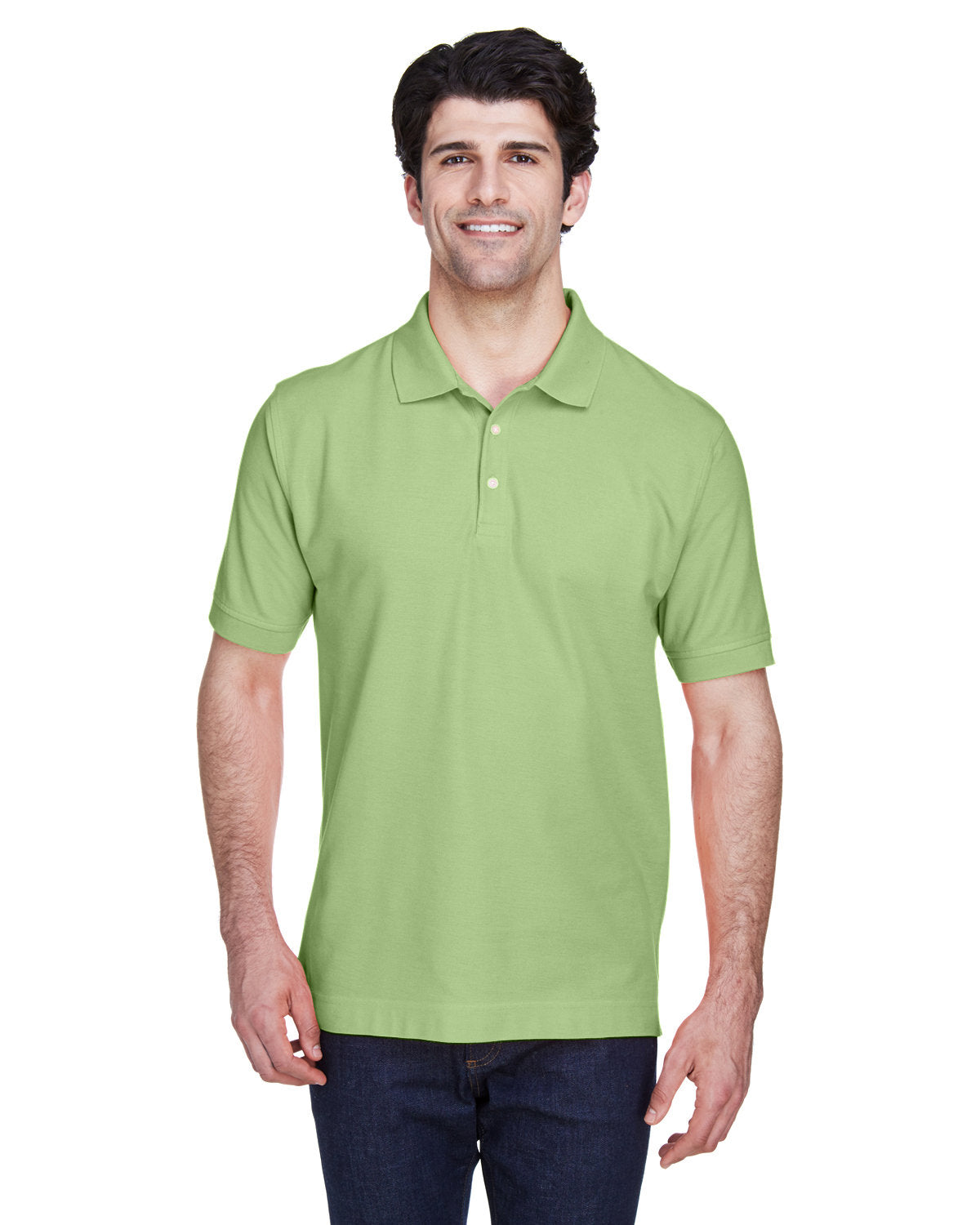 Devon & Jones Men's Pima Piqué Short-Sleeve Polo D100 LIME