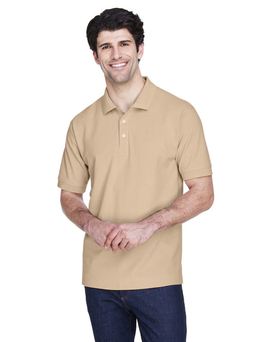 Devon & Jones Men's Pima Piqué Short-Sleeve Polo D100 STONE