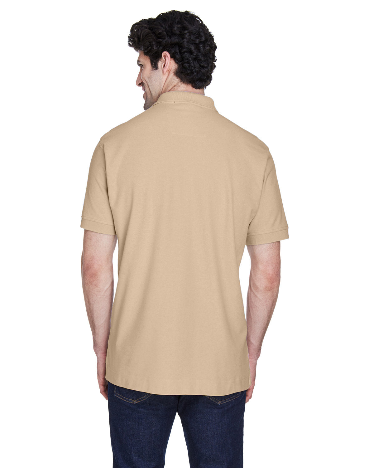 Devon & Jones Men's Pima Piqué Short-Sleeve Polo D100 STONE