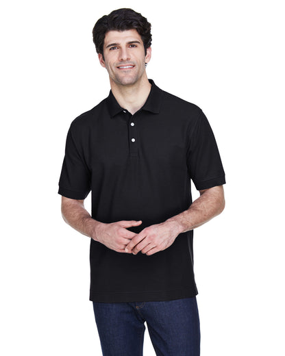 Devon & Jones Men's Pima Piqué Short-Sleeve Polo D100 BLACK