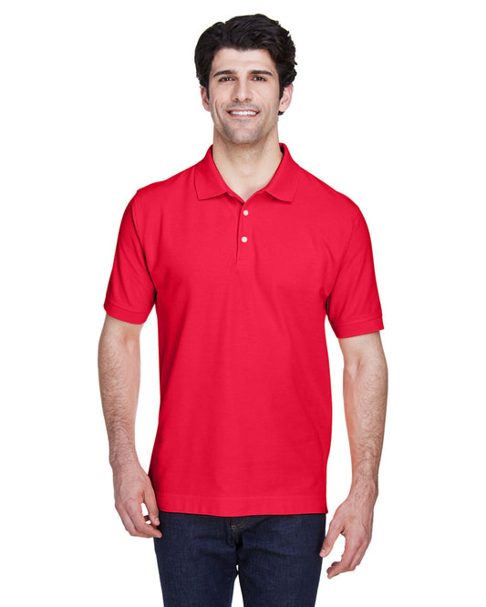 Devon & Jones Men's Pima Piqué Short-Sleeve Polo D100 RED