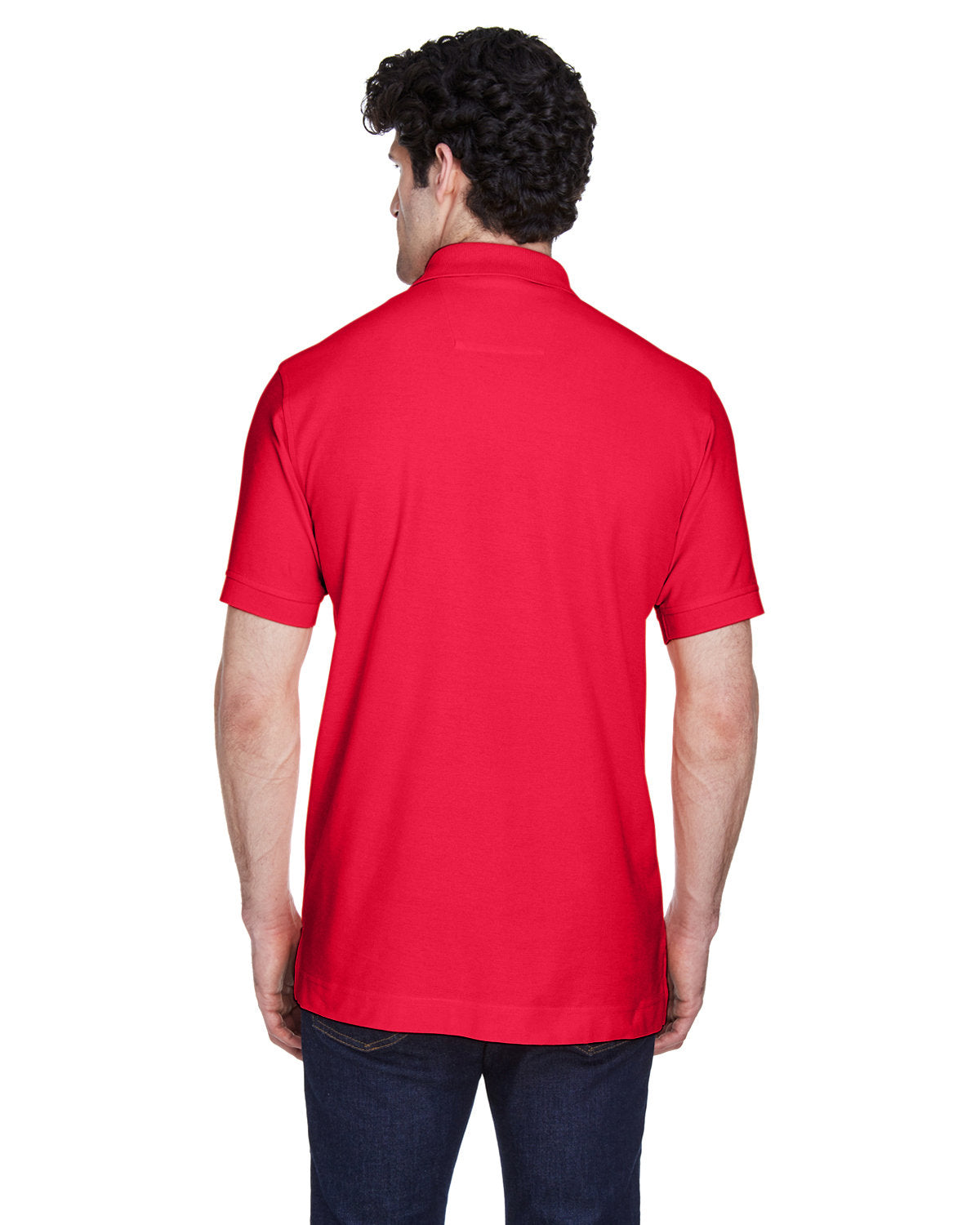 Devon & Jones Men's Pima Piqué Short-Sleeve Polo D100 RED