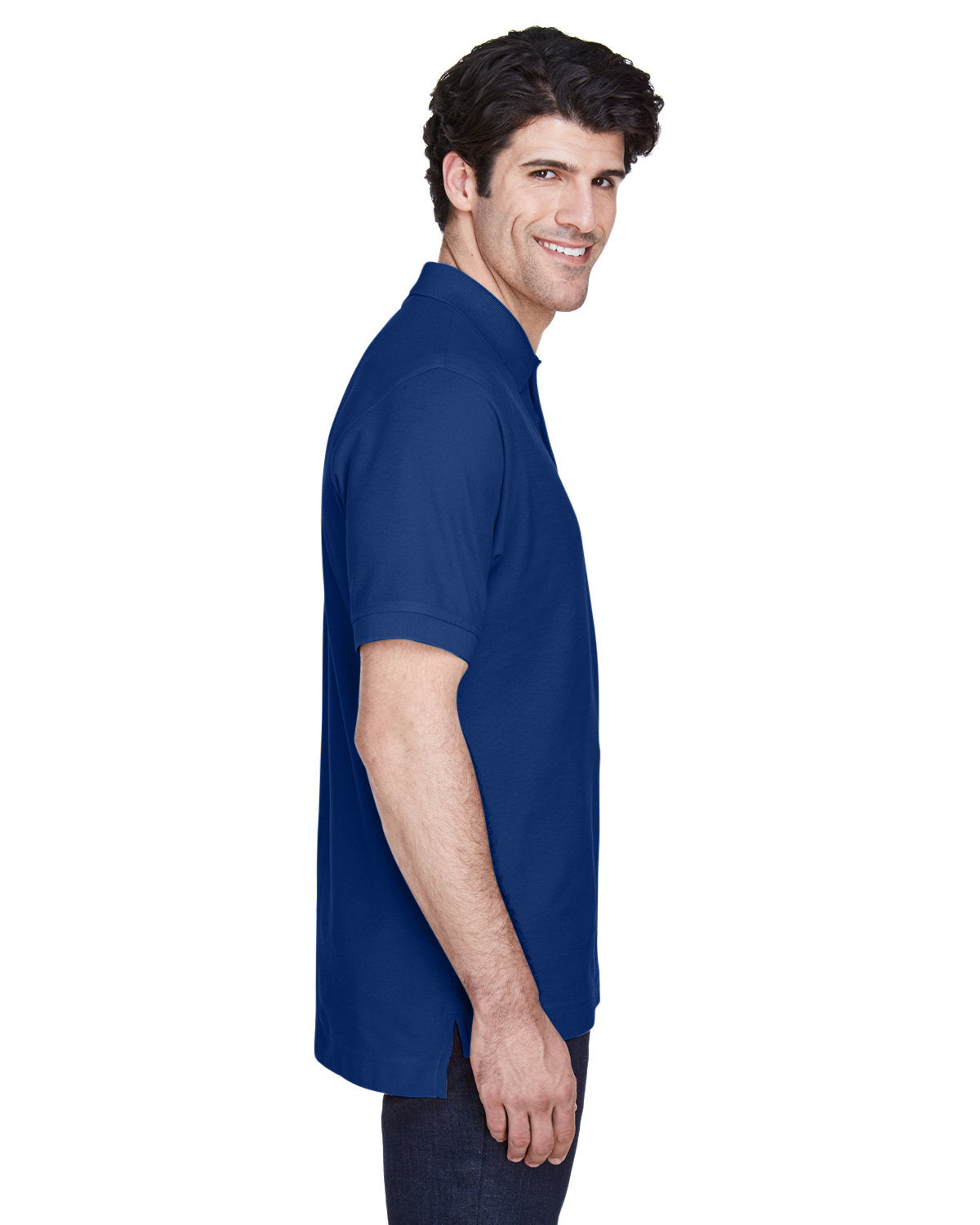 Devon & Jones Men's Pima Piqué Short-Sleeve Polo D100 TRUE ROYAL