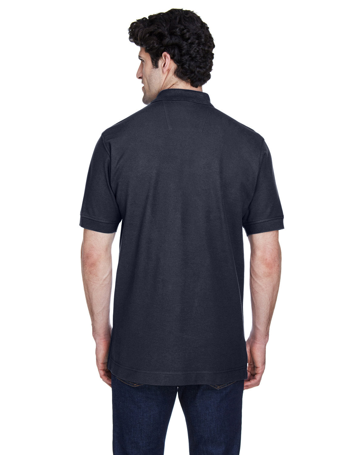 Devon & Jones Men's Pima Piqué Short-Sleeve Polo D100 NAVY