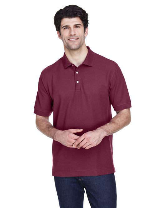 Devon & Jones Men's Pima Piqué Short-Sleeve Polo D100 BURGUNDY