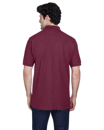 Devon & Jones Men's Pima Piqué Short-Sleeve Polo D100 BURGUNDY