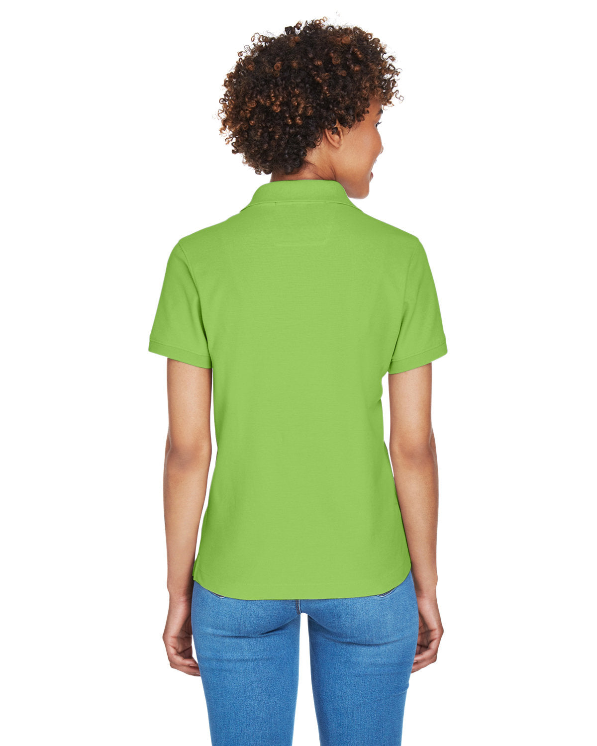 Devon & Jones Ladies' Pima Piqué Y-Collar Polo D100W LIME