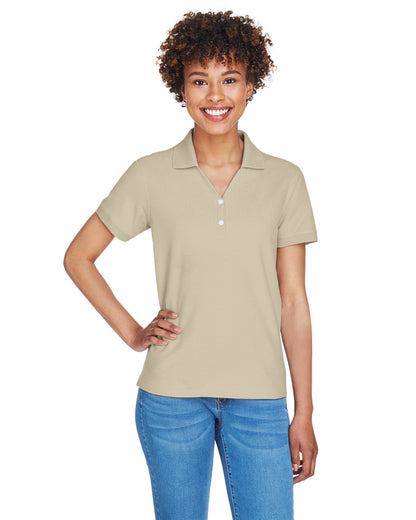 Devon & Jones Ladies' Pima Piqué Y-Collar Polo D100W STONE