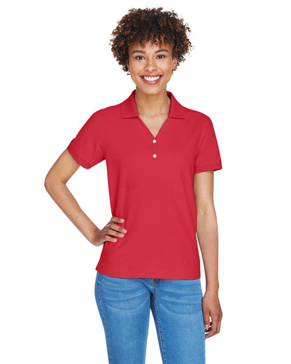 Devon & Jones Ladies' Pima Piqué Y-Collar Polo D100W RED