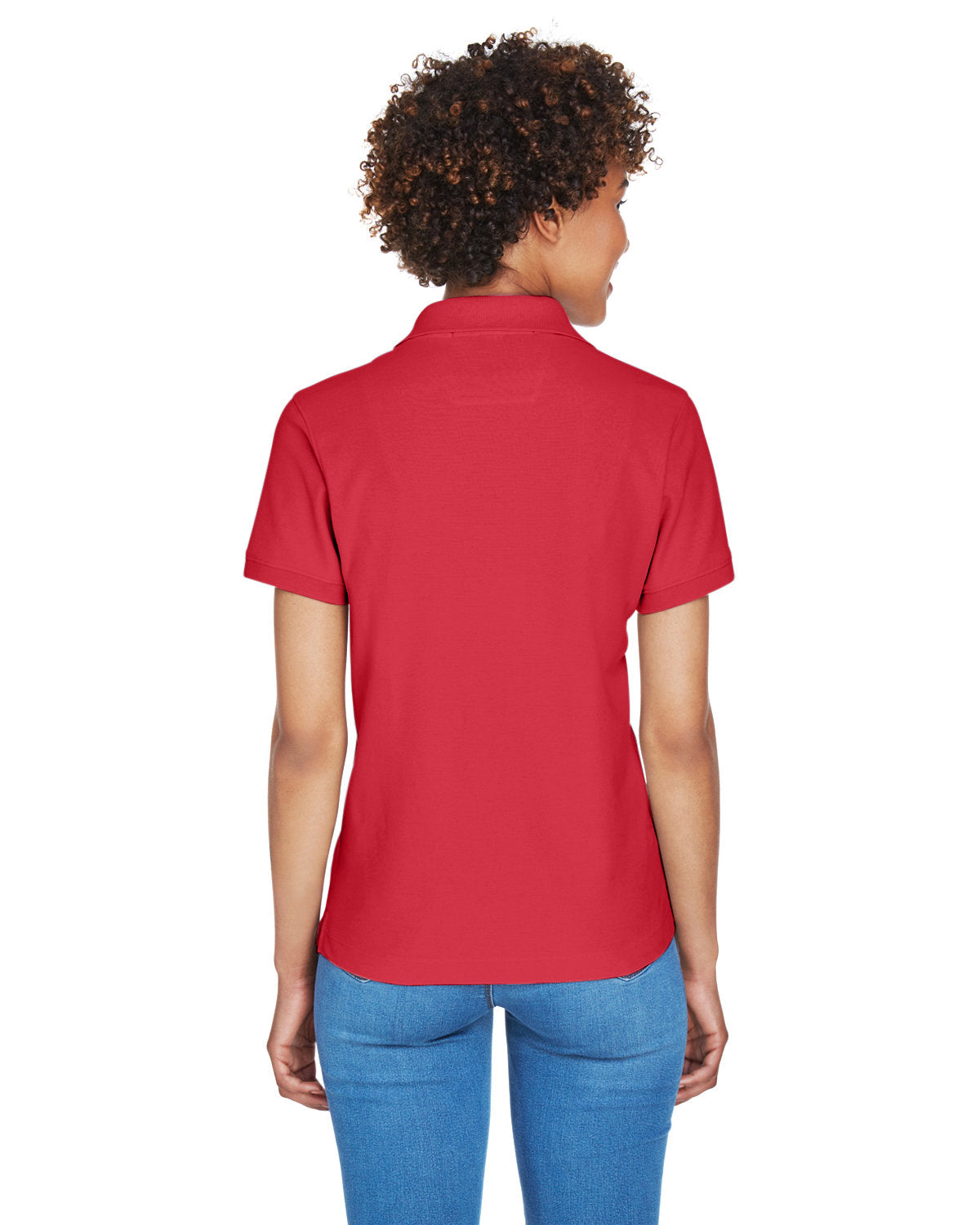 Devon & Jones Ladies' Pima Piqué Y-Collar Polo D100W RED