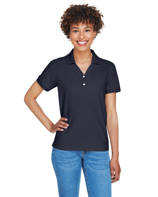 Devon & Jones Ladies' Pima Piqué Y-Collar Polo D100W NAVY