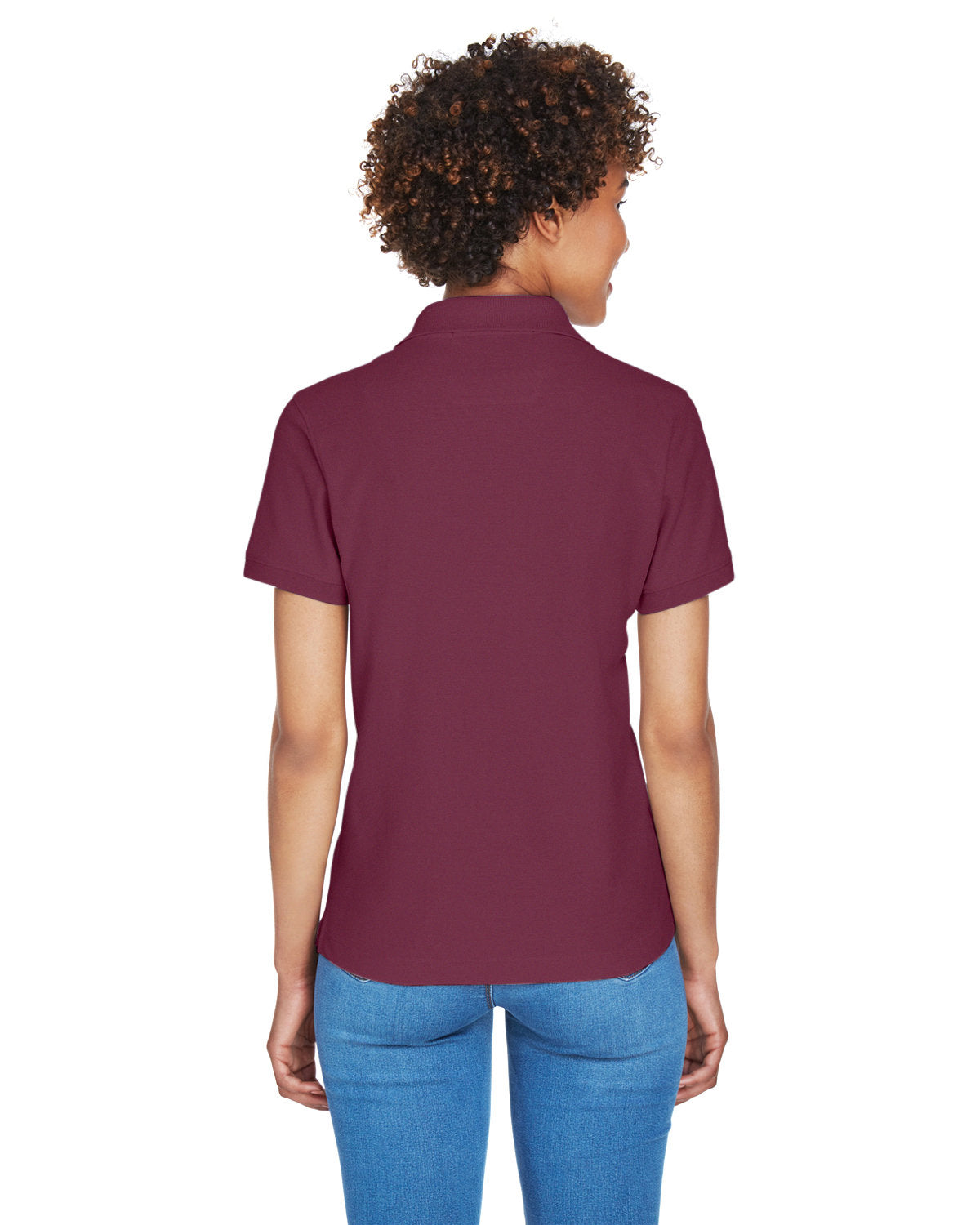 Devon & Jones Ladies' Pima Piqué Y-Collar Polo D100W BURGUNDY