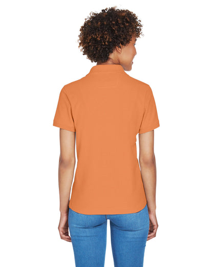 Devon & Jones Ladies' Pima Piqué Y-Collar Polo D100W CANTALOUPE