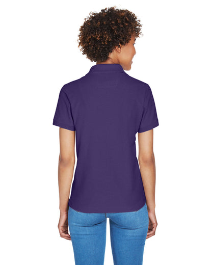 Devon & Jones Ladies' Pima Piqué Y-Collar Polo D100W DEEP PURPLE