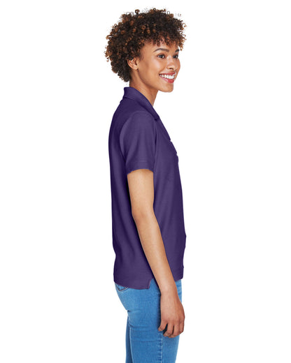 Devon & Jones Ladies' Pima Piqué Y-Collar Polo D100W DEEP PURPLE