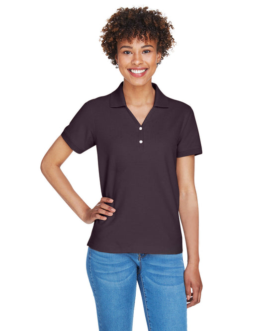 Devon & Jones Ladies' Pima Piqué Y-Collar Polo D100W ESPRESSO