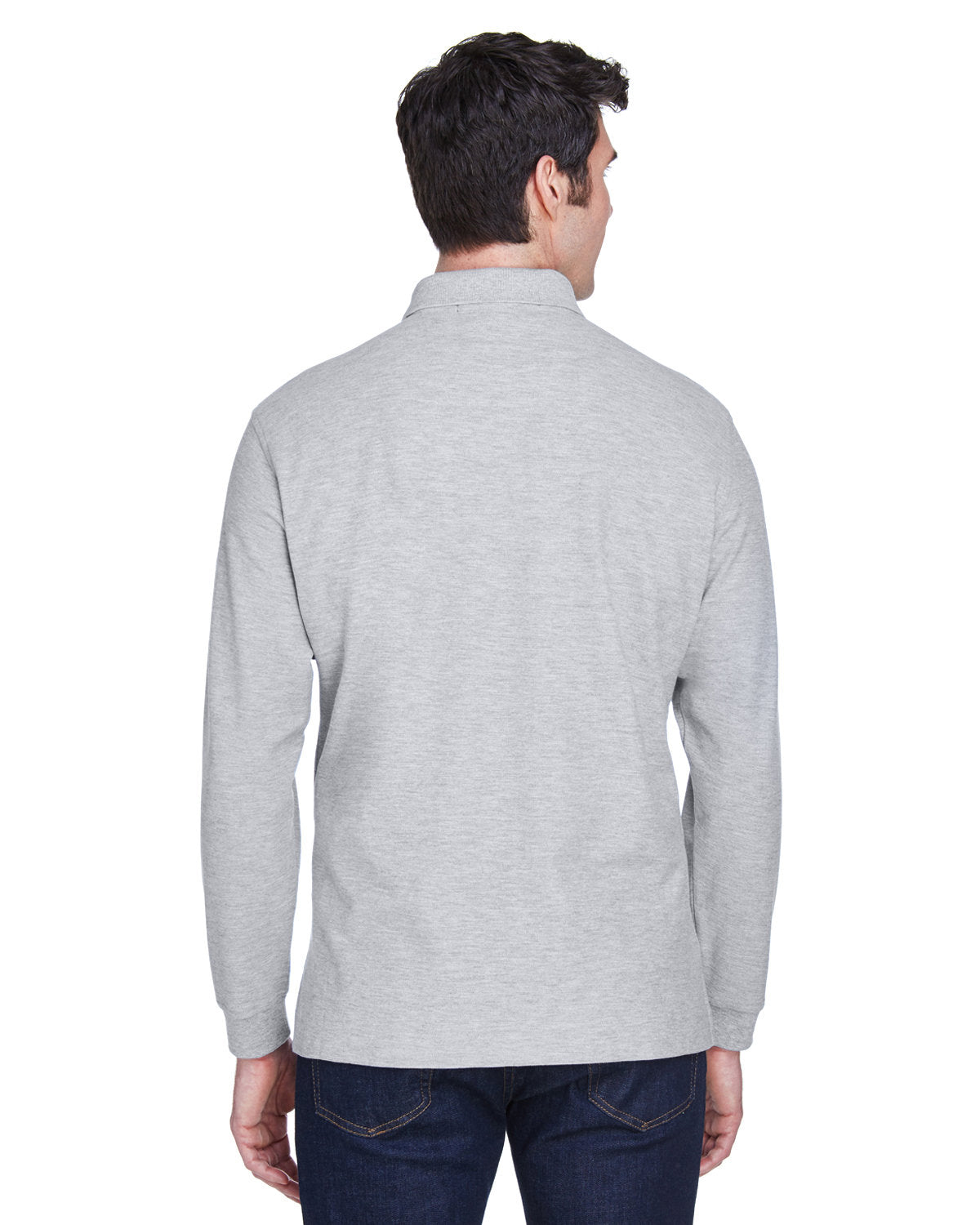 Devon & Jones Men's Pima Piqué Long-Sleeve Polo D110