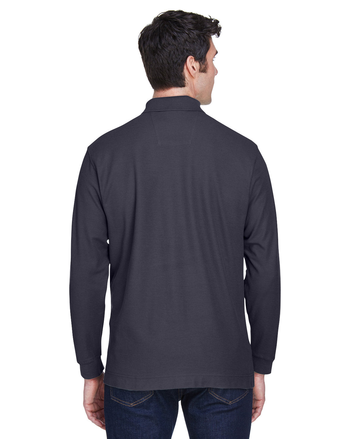 Devon & Jones Men's Pima Piqué Long-Sleeve Polo D110