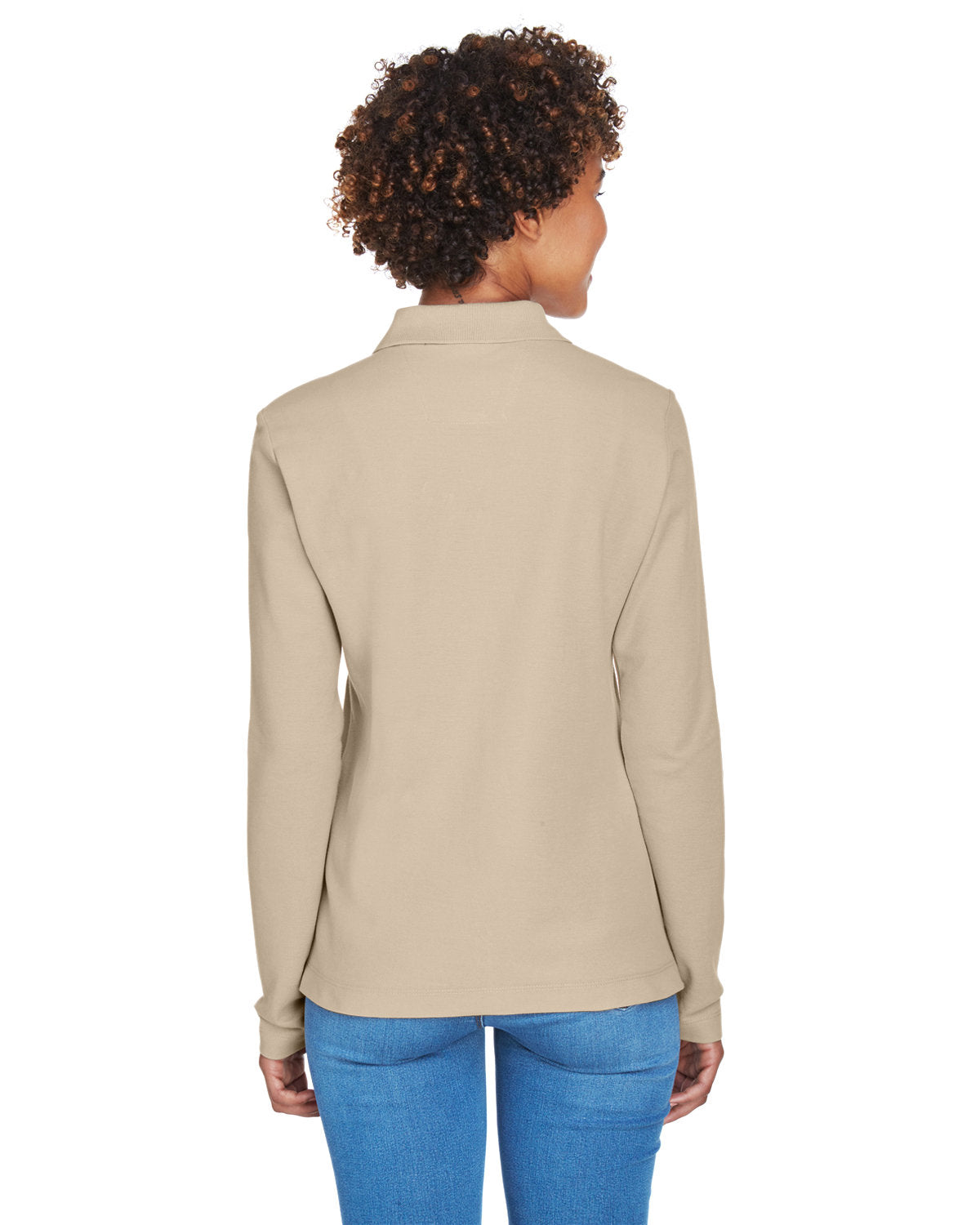 Devon & Jones Ladies' Pima Piqué Long-Sleeve Polo D110W