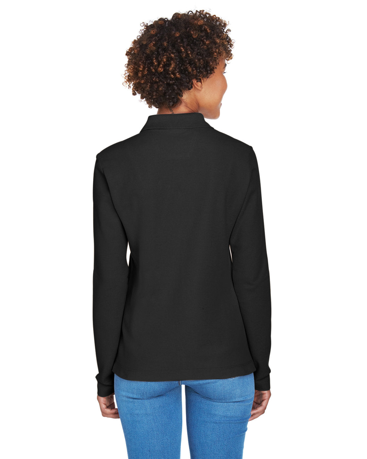 Devon & Jones Ladies' Pima Piqué Long-Sleeve Polo D110W