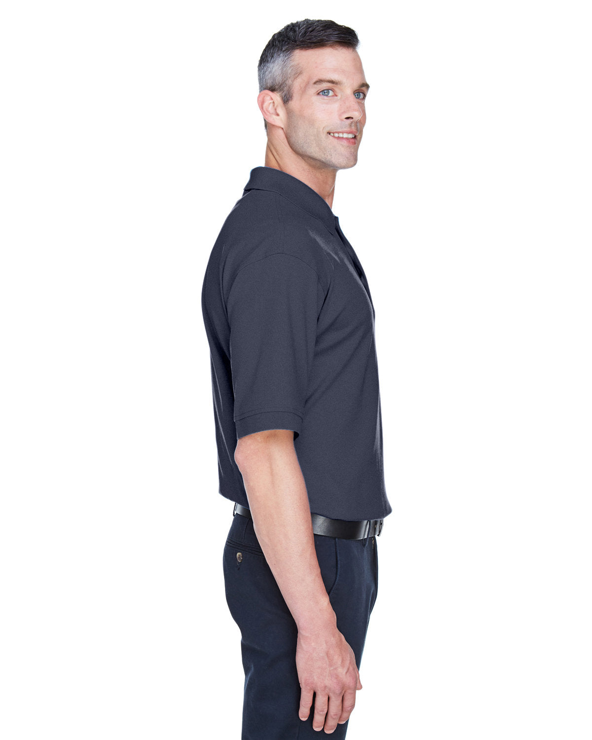 Devon & Jones Men's Solid Perfect Pima Interlock Polo D140S