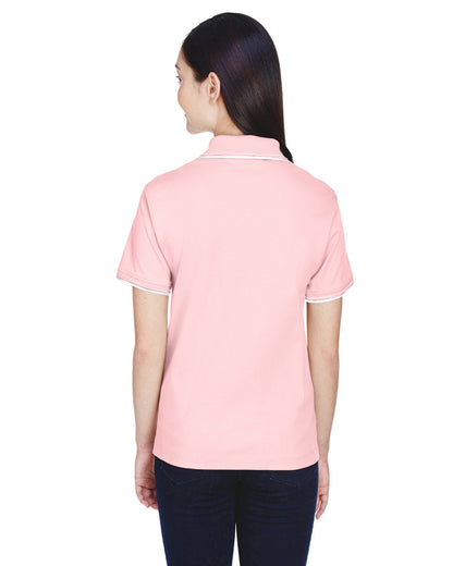 Devon & Jones Ladies' Tipped Perfect Pima Interlock Polo D140W