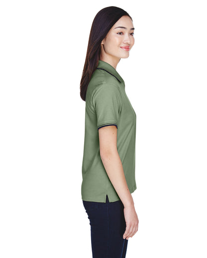 Devon & Jones Ladies' Tipped Perfect Pima Interlock Polo D140W