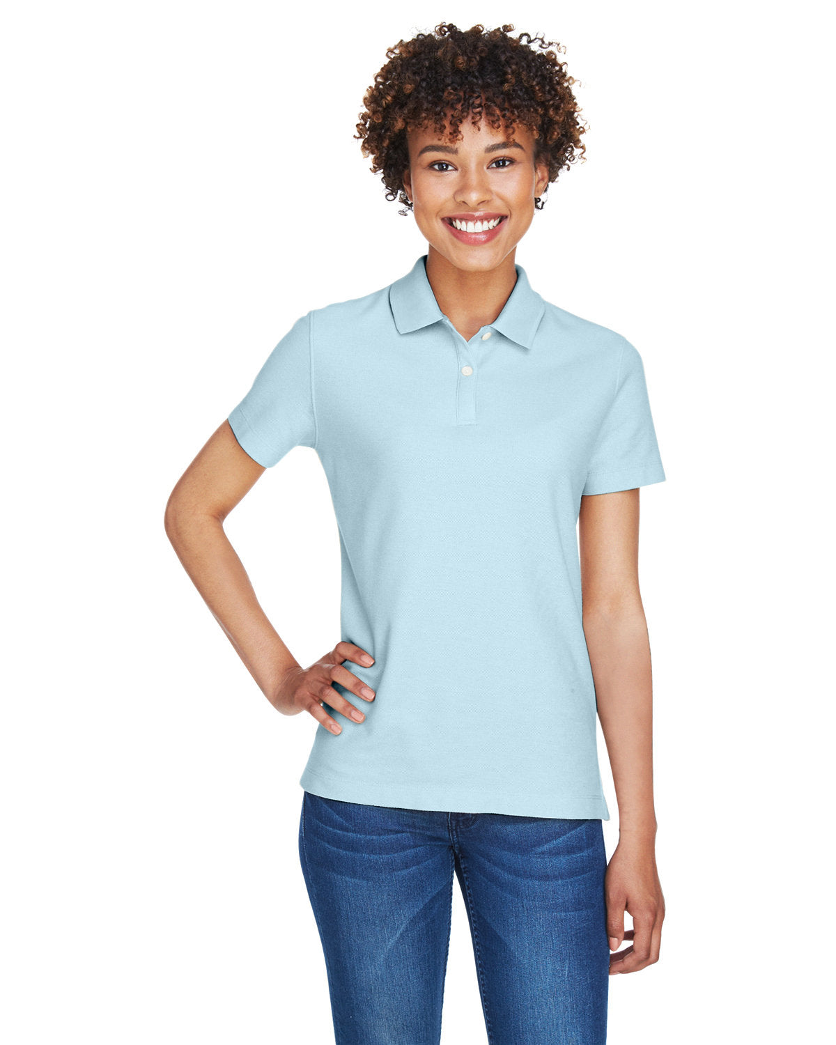 Devon & Jones Ladies' DRYTEC20™ Performance Polo DG150W CRYSTAL BLUE