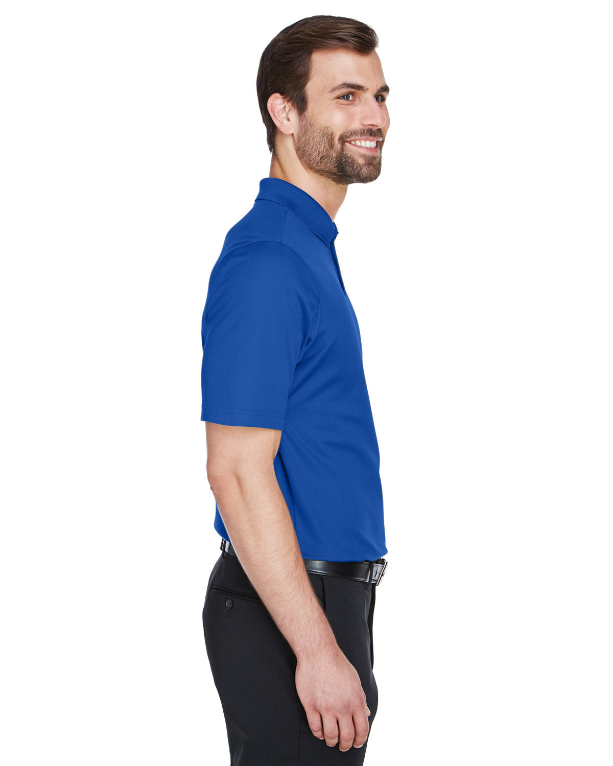 Devon & Jones CrownLux Performance® Men's Plaited Polo DG20 TRUE ROYAL