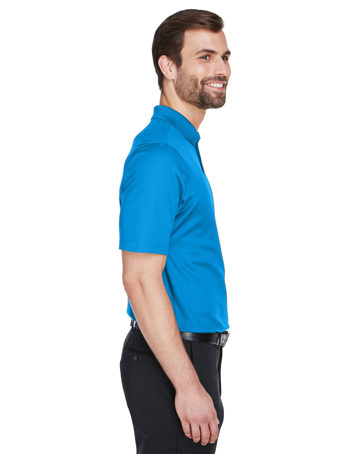 Devon & Jones CrownLux Performance® Men's Plaited Polo DG20 OCEAN BLUE