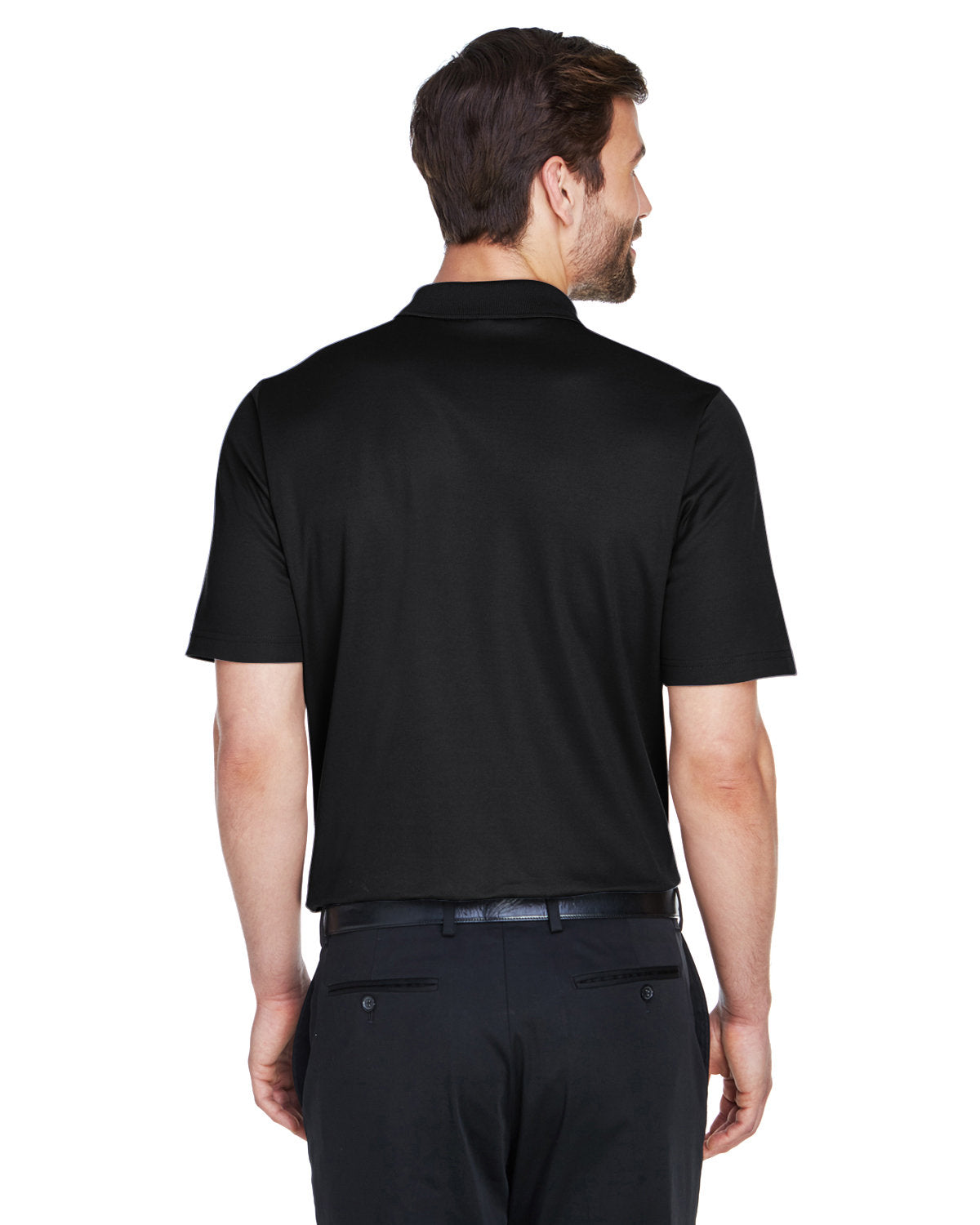 Devon & Jones CrownLux Performance® Men's Plaited Polo DG20 BLACK