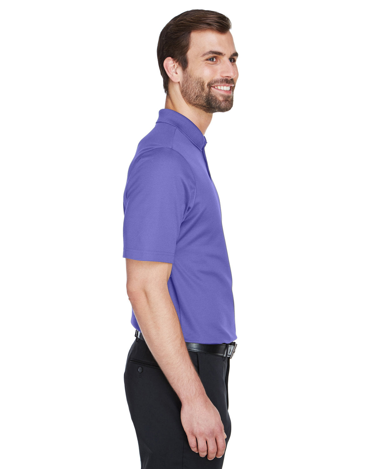 Devon & Jones CrownLux Performance® Men's Plaited Polo DG20 GRAPE