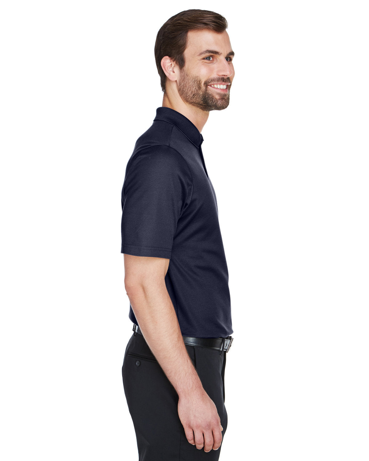 Devon & Jones CrownLux Performance® Men's Plaited Polo DG20 NAVY