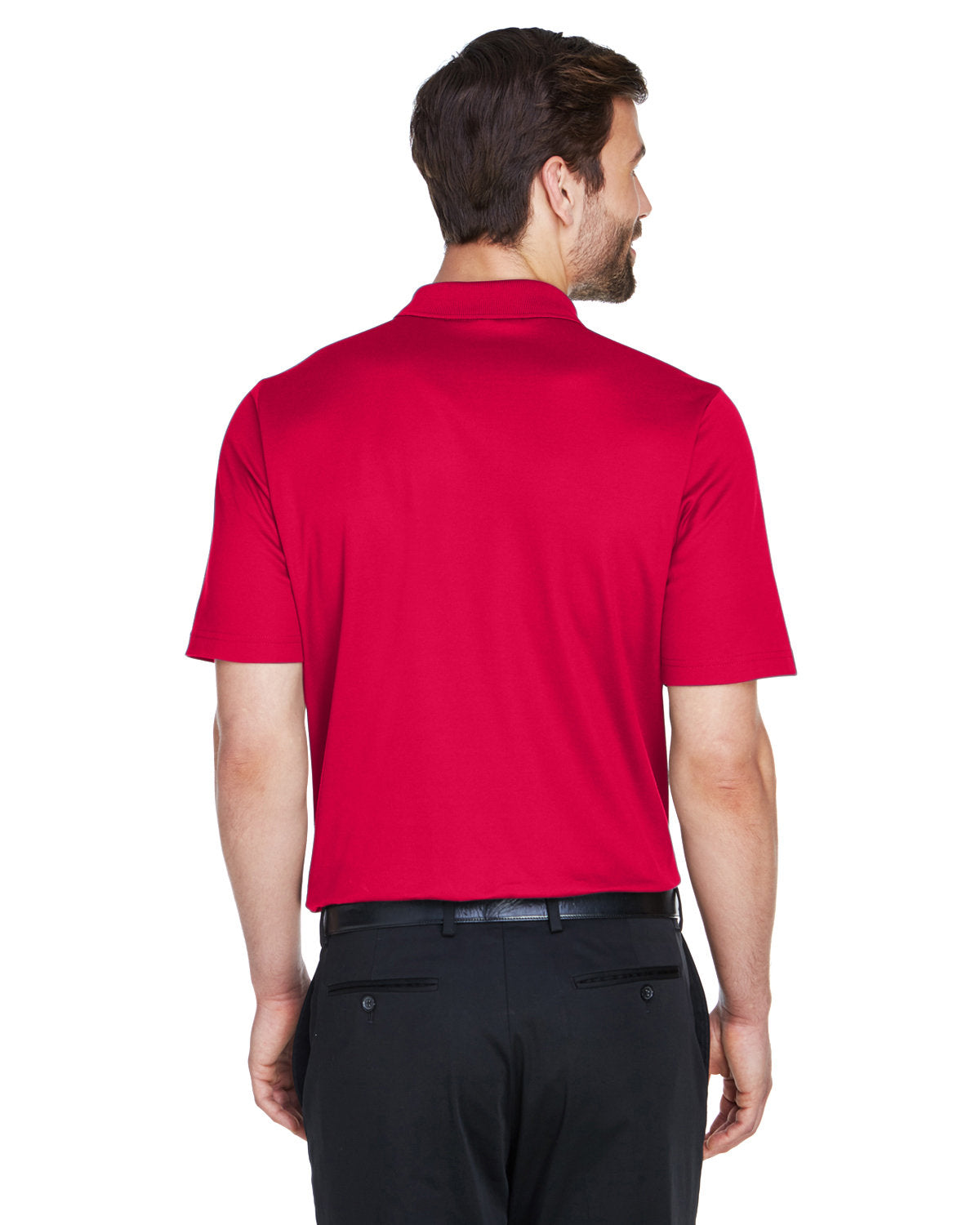 Devon & Jones CrownLux Performance® Men's Plaited Polo DG20 RED