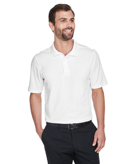 Devon & Jones CrownLux Performance® Men's Plaited Polo DG20 WHITE