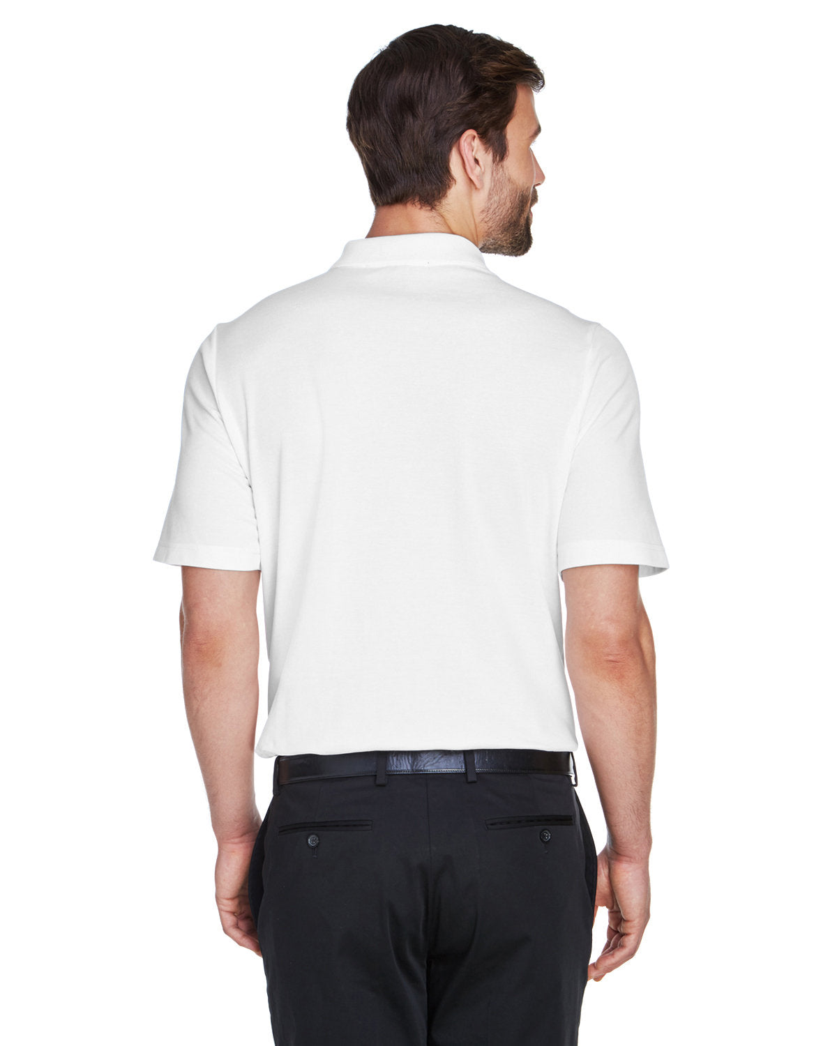 Devon & Jones CrownLux Performance® Men's Plaited Polo DG20 WHITE