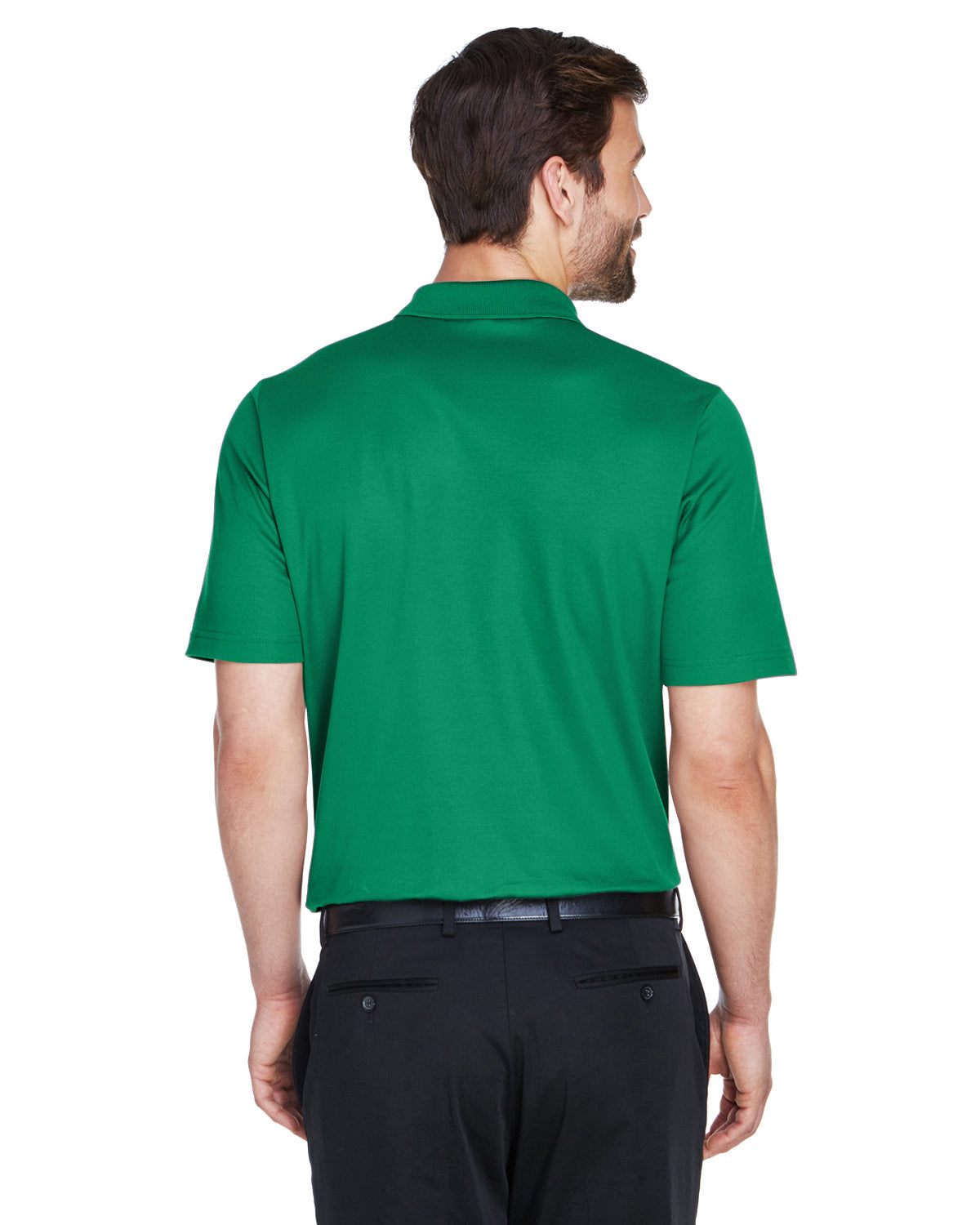 Devon & Jones CrownLux Performance® Men's Plaited Polo DG20 KELLY GREEN