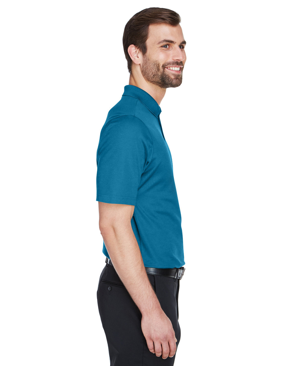 Devon & Jones CrownLux Performance® Men's Plaited Polo DG20 DARK TEAL