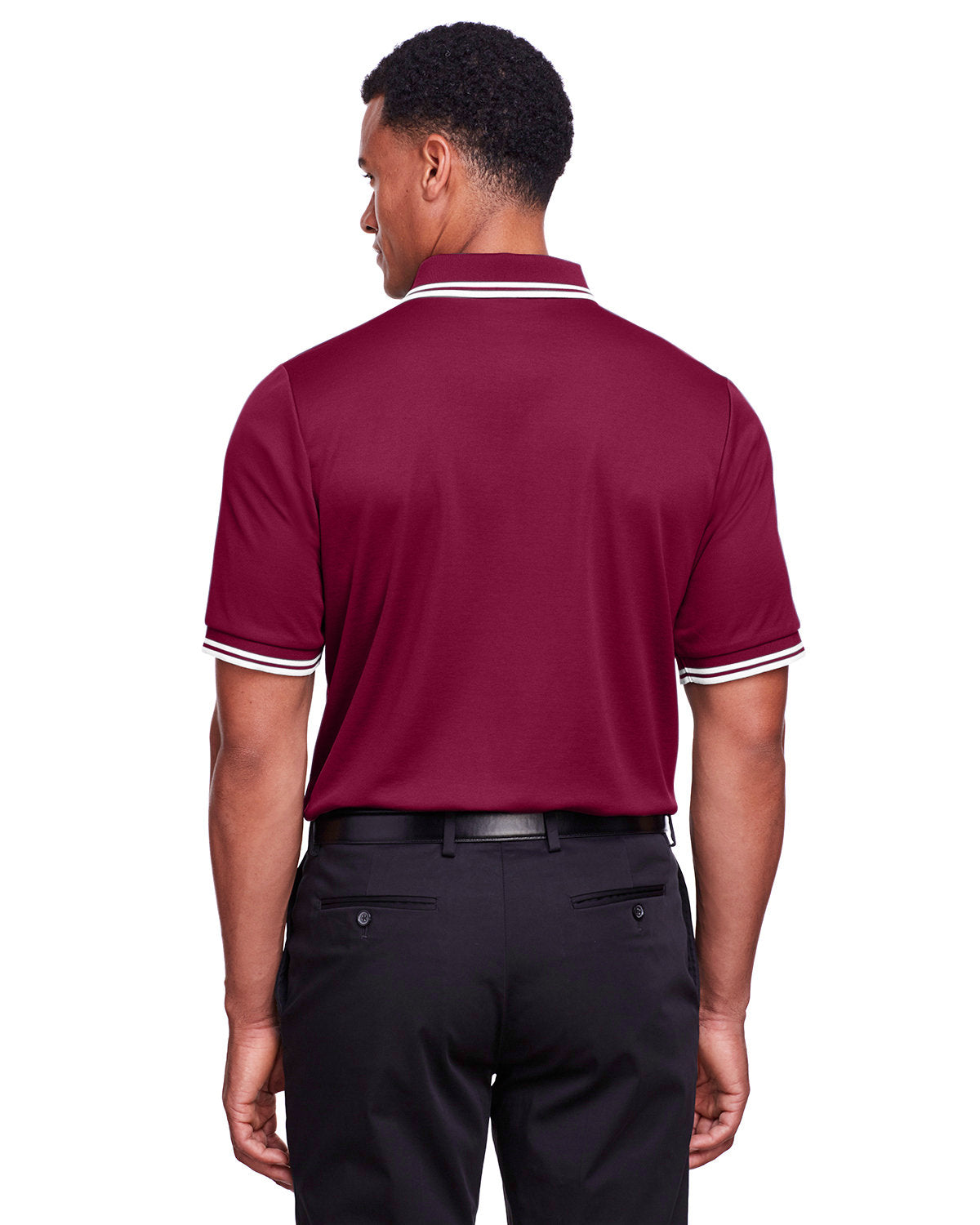 Devon & Jones CrownLux Performance® Men's Plaited Tipped Polo DG20C