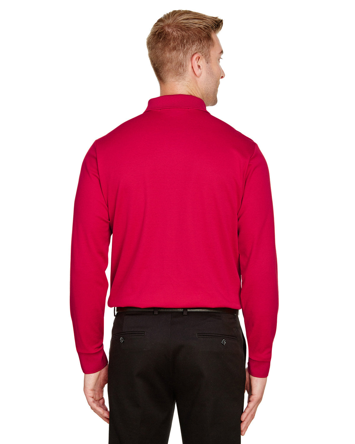 Devon & Jones CrownLux Performance® Tall Plaited Long Sleeve Polo DG20LT