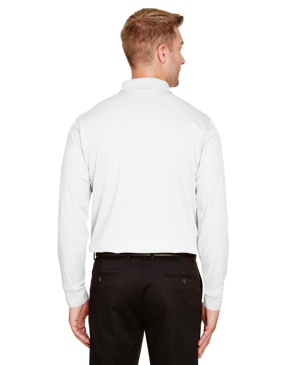 Devon & Jones CrownLux Performance® Tall Plaited Long Sleeve Polo DG20LT