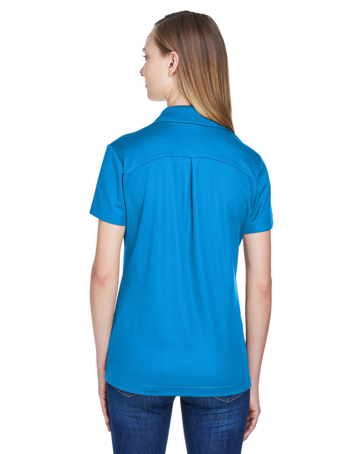 Devon & Jones CrownLux Performance® Ladies' Plaited Polo DG20W OCEAN BLUE